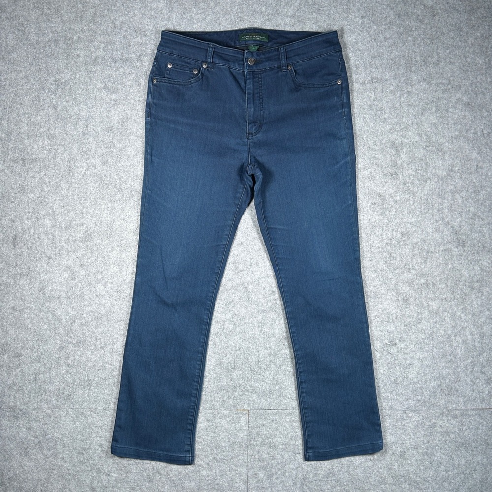 Lauren Ralph Lauren Denim Womens 10 Blue Heritage Jean Straight Leg Classic